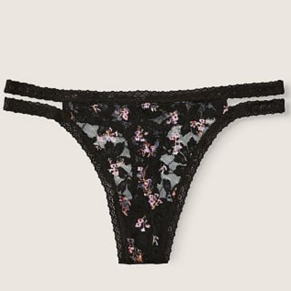(PINK) LACE STRAPS THONG